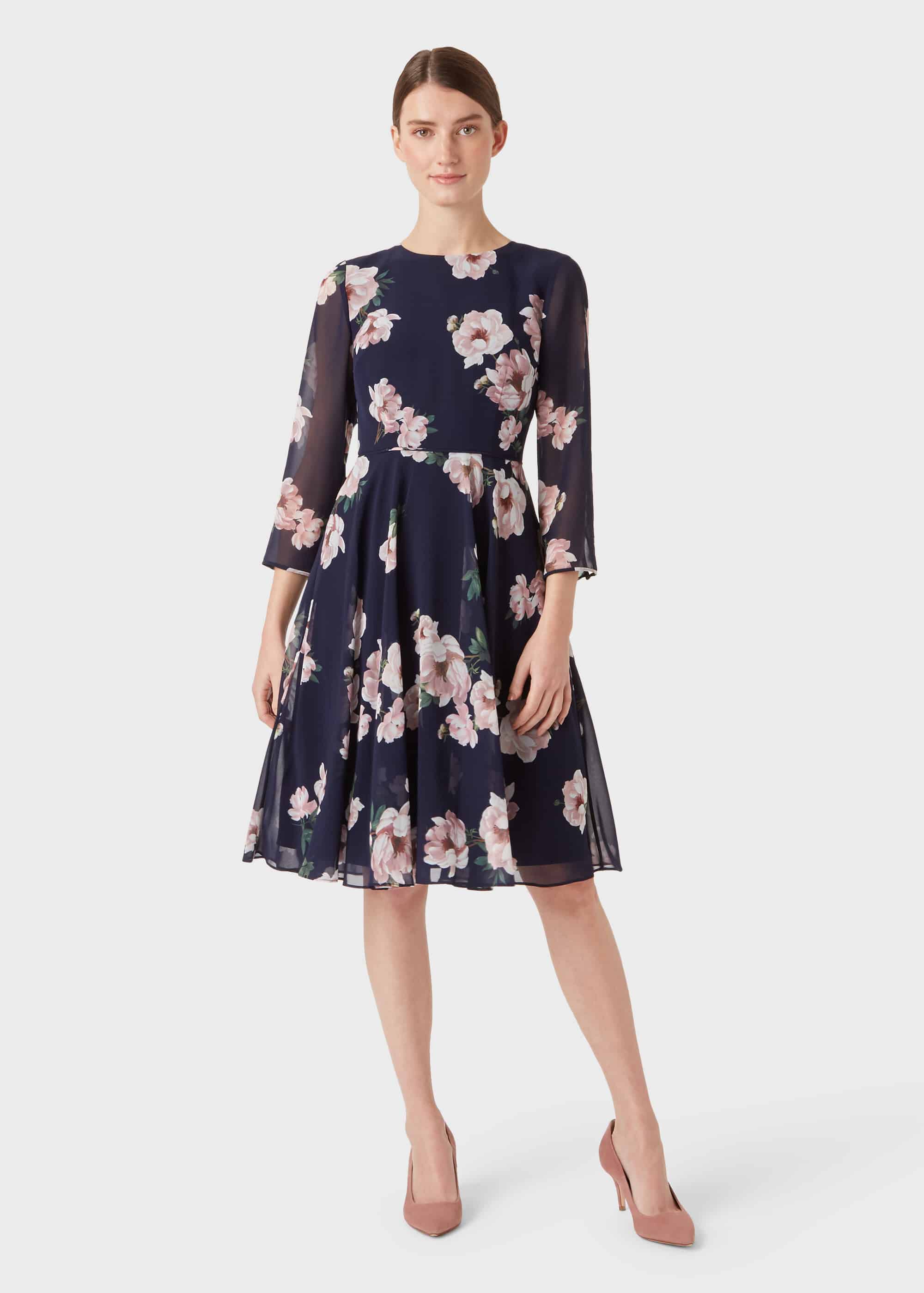 Norah Floral Fit And Flare Dress | Hobbs